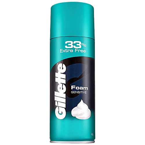 Gillette Classic Foam Shave - Sensitive, Lathers Quickly & Hydrates, 418 g