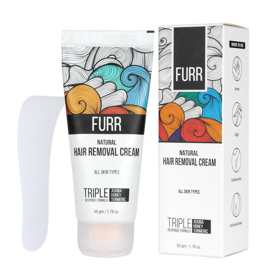 Furr by Pee Safe Natural Hair Removal Cream 50gm | with Vitamin-E Turmeric Jojoba Oil