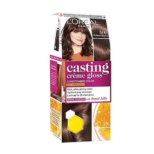 L'Oreal Paris Casting Creme Gloss Hair Colour Mini - 500 Medium Brown (21gm+24ml)