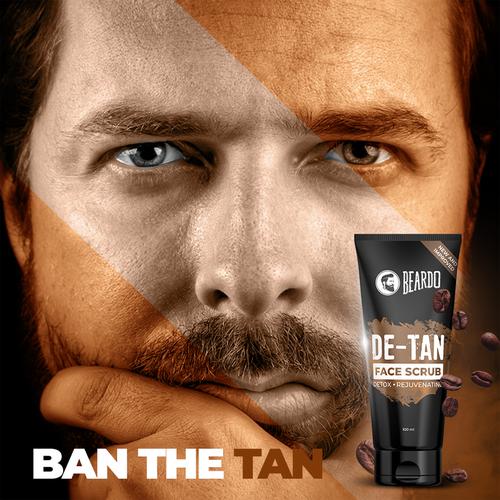 Beardo DeTan Face Scrub - Rejuvenates Skin, Removes Tan & Dead Cells, Blackheads, For Men, 100 g