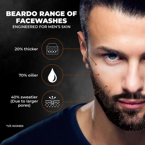 Beardo DeTan Face Scrub - Rejuvenates Skin, Removes Tan & Dead Cells, Blackheads, For Men, 100 g