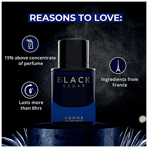 ColorBar Homme Eau De Perfume - Black Cedar, Long-Lasting Fragrance, For Men, 100 ml