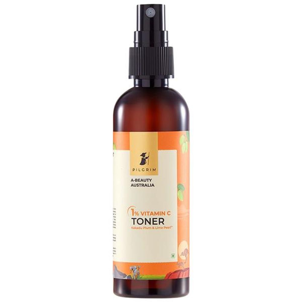 Pilgrim 1% Vitamin C Toner - Kakadu Plum & Lime Pearl, Brightens Skin, Alcohol Free, 100 ml