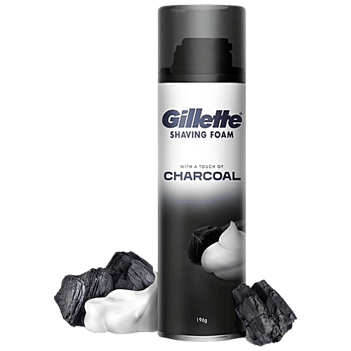 Gillette Shaving Foam - Charcoal, 196 g