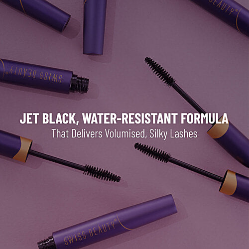 Swiss Beauty Bold Eyes Super Lash Waterproof Mascara, 7.5 ml Black