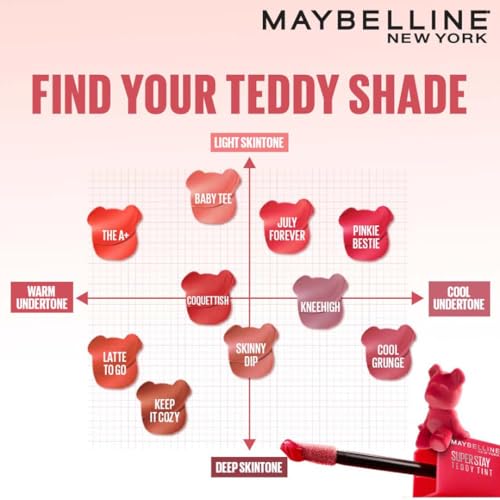 Maybelline New York Superstay Teddy Tint - Lip and Cheek Color, Skinny Dip, 5ml