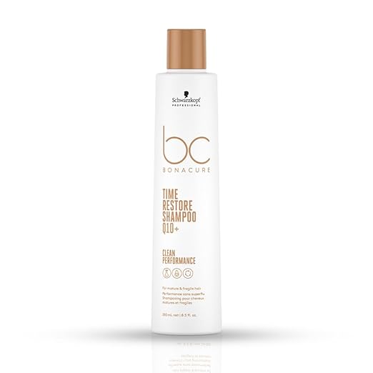 Schwarzkopf Professional Bonacure Time Restore Shampoo with Q10+ | For Mature Hair - 250 ml