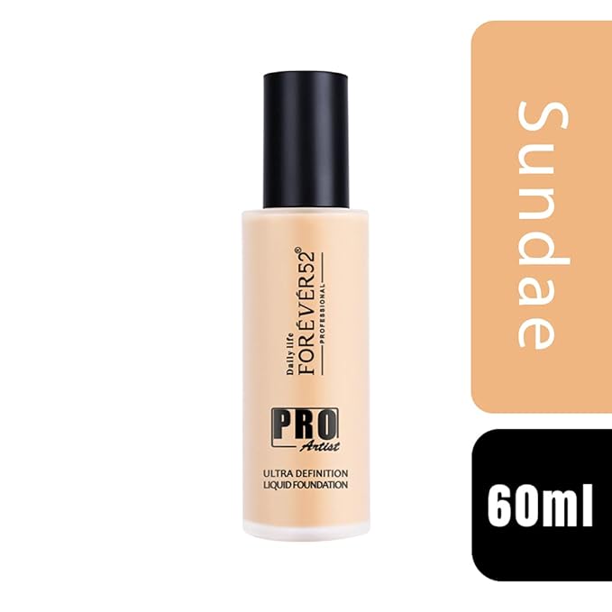Forever52 Daily Life Pro Artist Ultra Definition Liquid Foundation (Sundae - 006, 60Ml) | Waterproof, Long-Lasting Matte Finish, Full Coverage