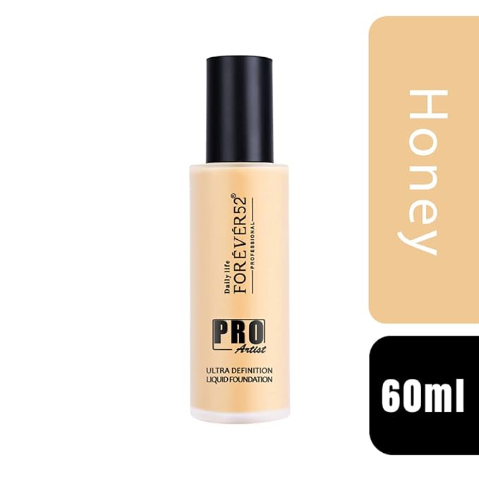 Daily Life Forever52 Glossy Daily Life Pro Artist Ultra Definition Long Lasting Waterproof Full Coverage Liquid Foundation, Matte Finish,60 Ml, Honey - 007
