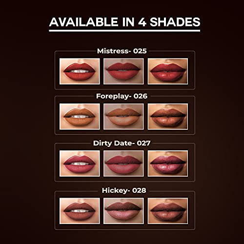 Colorbar X Jacqueline Sinful Matte Lipcolor - Dirty Date- 027 (3.5 g)