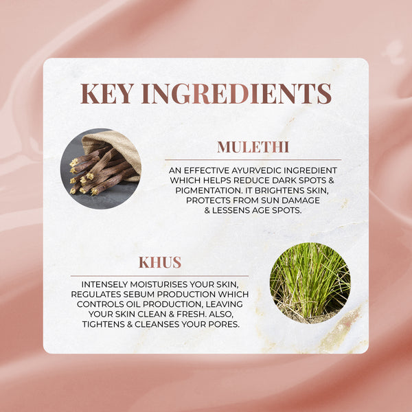 Just Hearbs Fair'e Mulethi + Khus Skin Brightening Gel Creme | 60 g