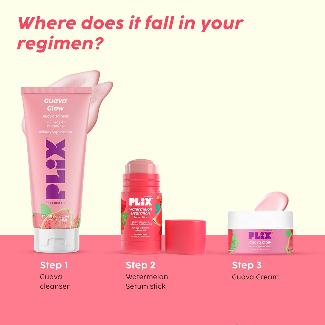 PLIX - THE PLANT FIX Watermelon Hydration Serum Stick (30g) for Instant Hydration, Long Lasting Moisturization | On the Go Moisturizer Stick for 24h Hydration | Light-weight