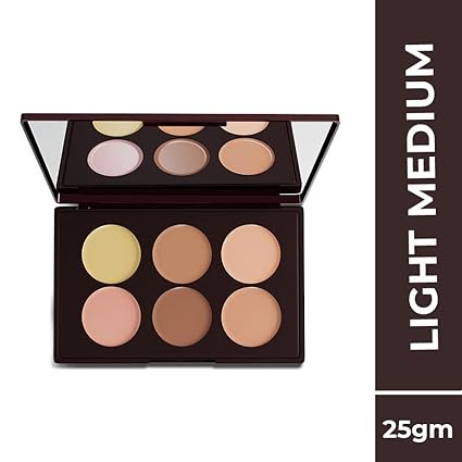 Colorbar 24Hrs Wear Concealer Palette, Light-Medium
