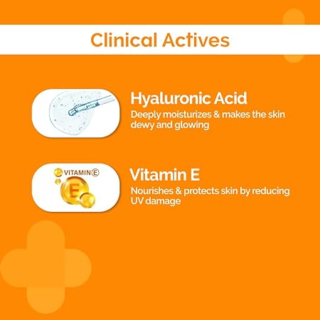 The Derma Co 1% Hyaluronic Sunscreen SPF 50 Aqua Gel, PA++++, Lightweight, No white-cast for Broad Spectrum & Blue Light Protection for Oily, Dry, Acne-prone Skin - 80g