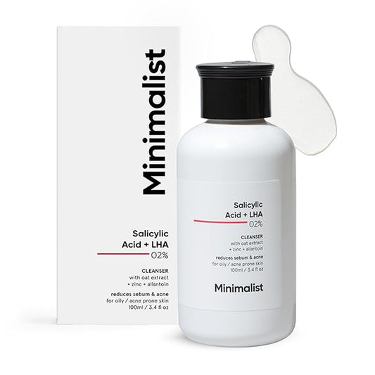 Minimalist Anti-Acne Salicylic Acid 2% Face Wash For Oily & Acne Prone Skin | With LHA for Pore Cleansing, Oil Control & Sebum Regulation | Sulfate-Free 100ml