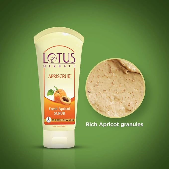 Lotus Herbals Apriscrub Fresh Apricot Scrub, 180g