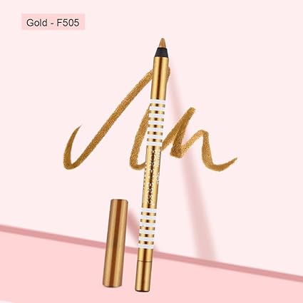 Daily Life Forever52 Waterproof Smudgeproof Smoothening Eye Pencil For Long Lasting Eye Makeup, (Gold - F505)