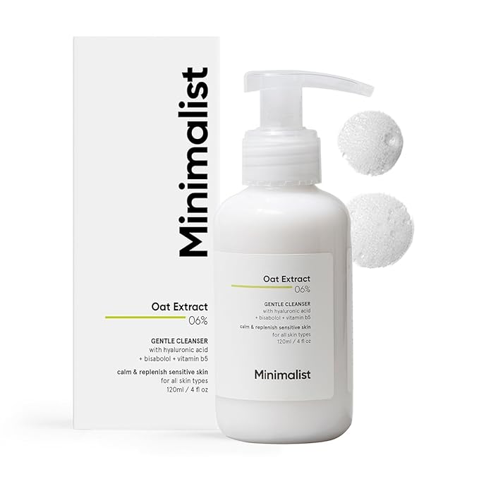 Minimalist Gentle Face Wash With 6% Oat Extract & Hyaluronic Acid For Sensitive Skin (Dry to Normal) Sulphate Free