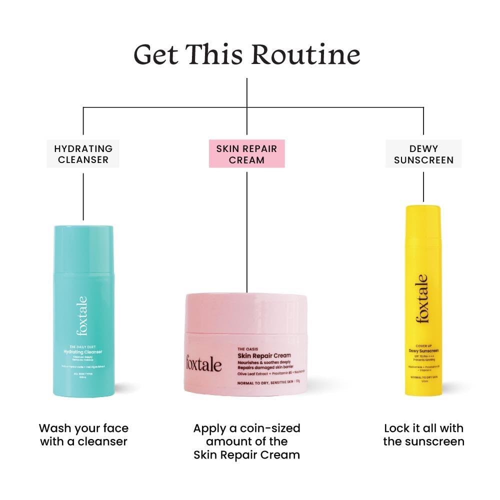 Foxtale Intense Hydrating Winter Moisturising Cream | Olive Leaf Extract, Provitamin B5 and Niacinamide