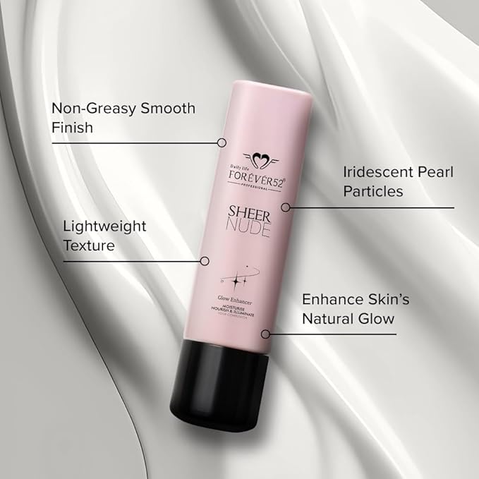 Daily Life Forever52 Sheer Nude Glow Enhancer | Shea Butter and Vitamin E | Multitasking Strobe Cream, Sun-kissed Glow (Pearl Vanilla-02, 40ml)
