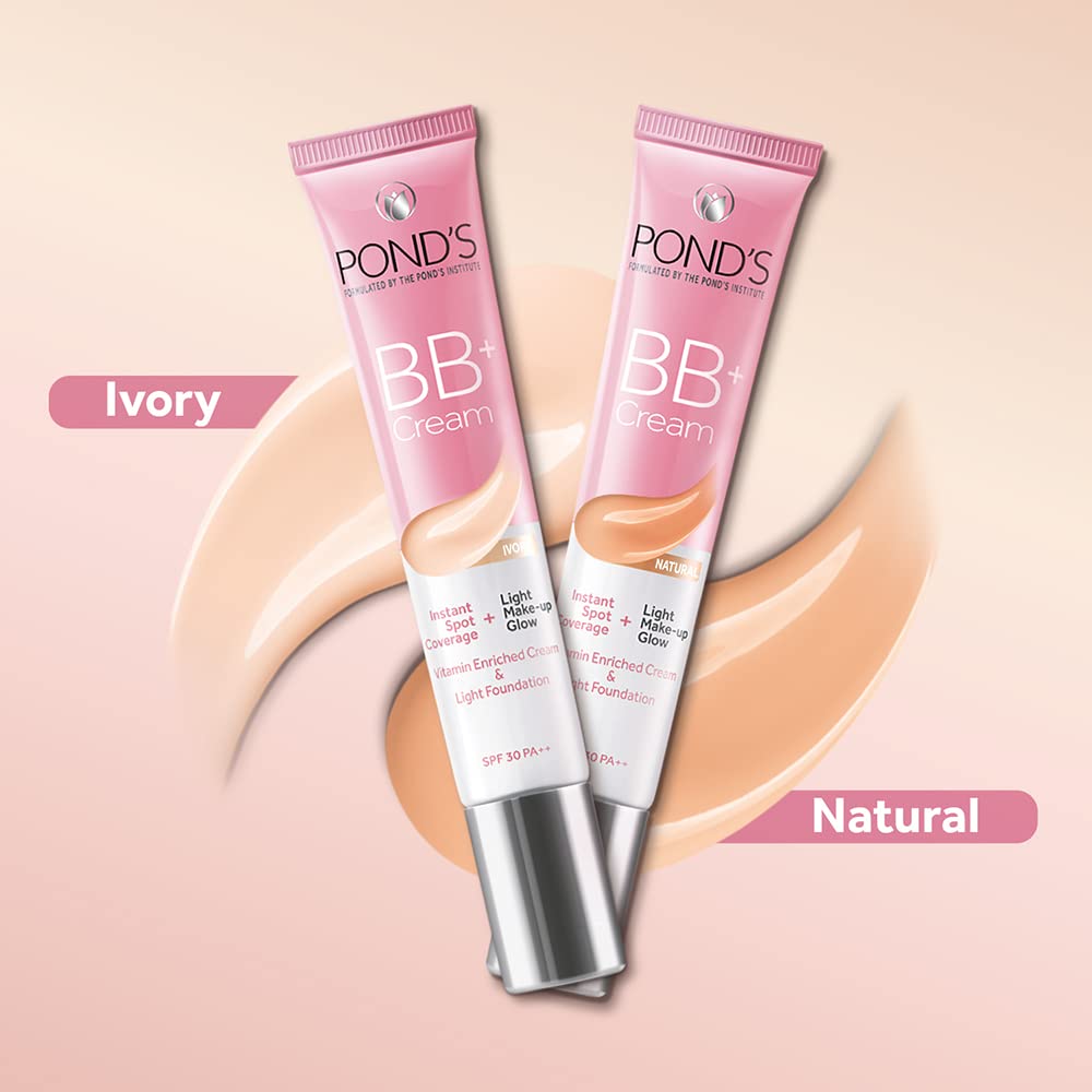 POND'S BB+ Cream|| Instant Spot Coverage + Light Make-up Glow|| Ivory 18g