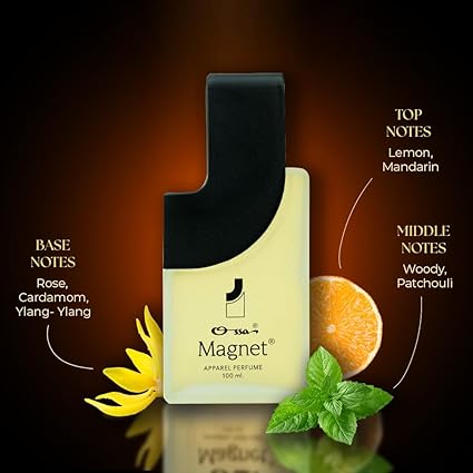 Ossa Magnet Unisex Apparel Perfume 30ML With Lemon, Mandarin, Cardamom, Woody, Patchouli