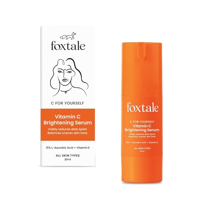 Foxtale 15% Vitamin C Face Serum for Glowing Skin | Purest Vitamin C (L-Ascorbic Acid) with Vitamin E