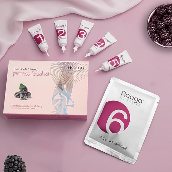Raaga Professional Stem Cell Infused Fairness Facial Kit (51gm+10ml)