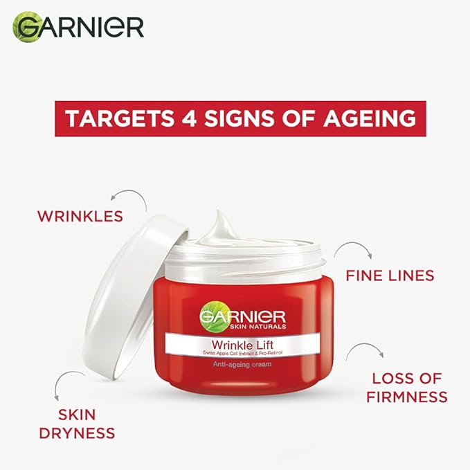 Garnier Skin Naturals, Anti-Ageing Cream, Moisturizing, Forming & Smoothing, Wrinkle Lift, 40 gm