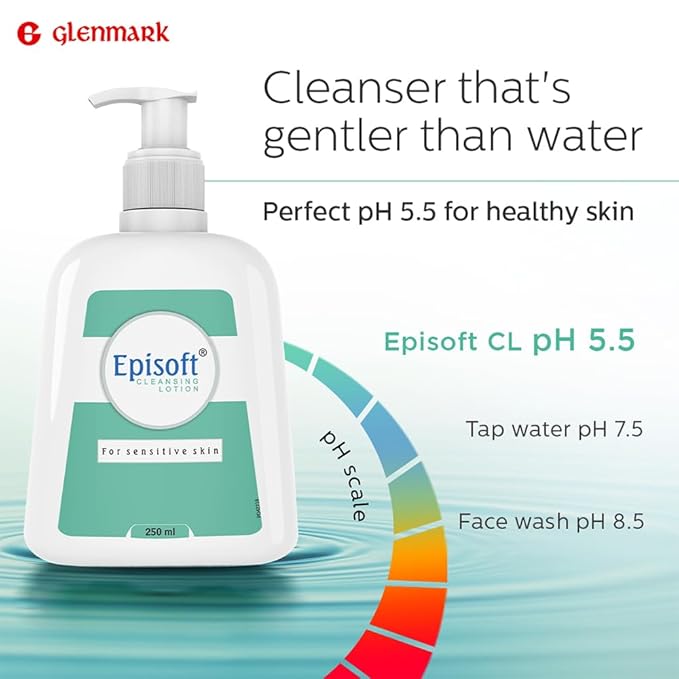 Episoft Cleansing Lotion For Dry & Sensitive Skin Type | Daily Gentle Facewash 250ml