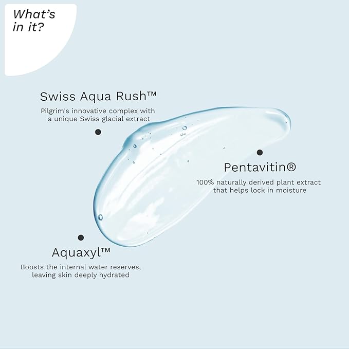 Pilgrim SWISS AQUA RUSH™ HYDRATING FACE WASH for men & women | Crafted with powerful hydrators - Pentavitin, Aquaxyl, Swiss Aqua Rush