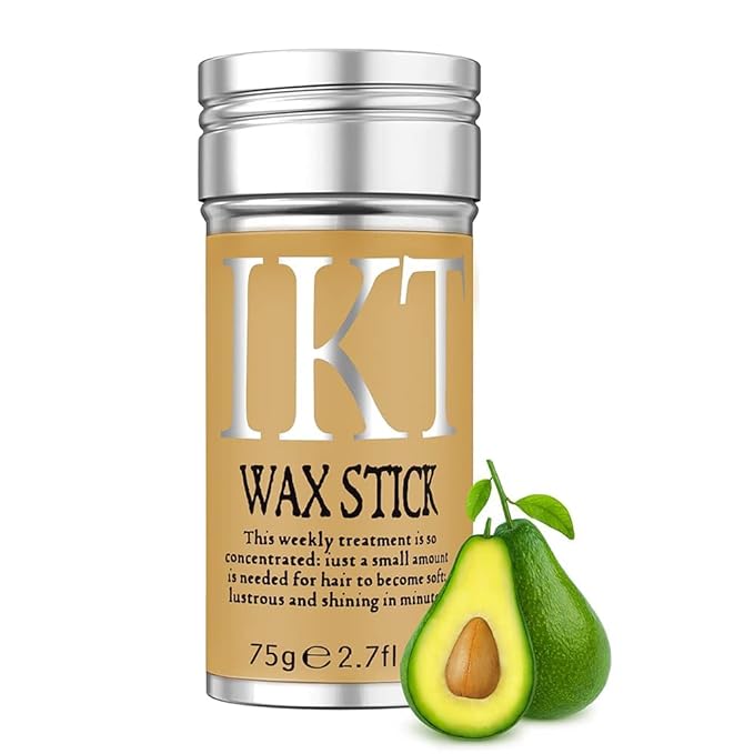IKT Hair wax stick, hair wax stick, wax stick for hair, hair finishing stick, broken hair cream finishing sticks, styling pomade for small, flying away, broken hair, 75 g