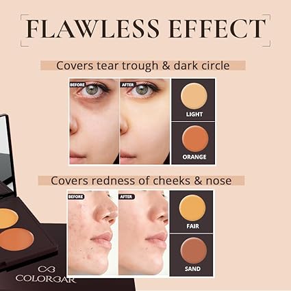 Colorbar 24Hrs Wear Concealer Palette, Light-Medium