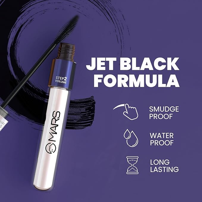 MARS Double Trouble Volumizing and Lengthening Mascara | 2-in-1 Mascara for Women | Long Lasting