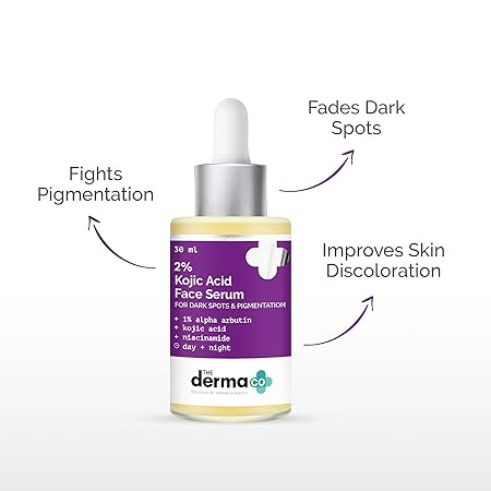 The Derma Co 2% Kojic Acid Face Serum With 1% Alpha Arbutin & Niacinamide For Dark Spots & Pigmentation, 30ml
