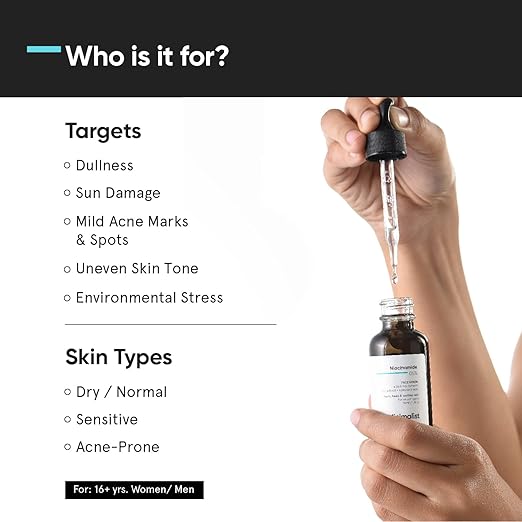 Minimalist 5% Niacinamide Face Serum for Clear Glowing Skin, Reduces Dullness, Hydrates & Repairs Skin with Vit B3 & Hyaluronic Acid, Day & Night Serum for Dry & Sensitive Skin, For Women & Men,30 ml