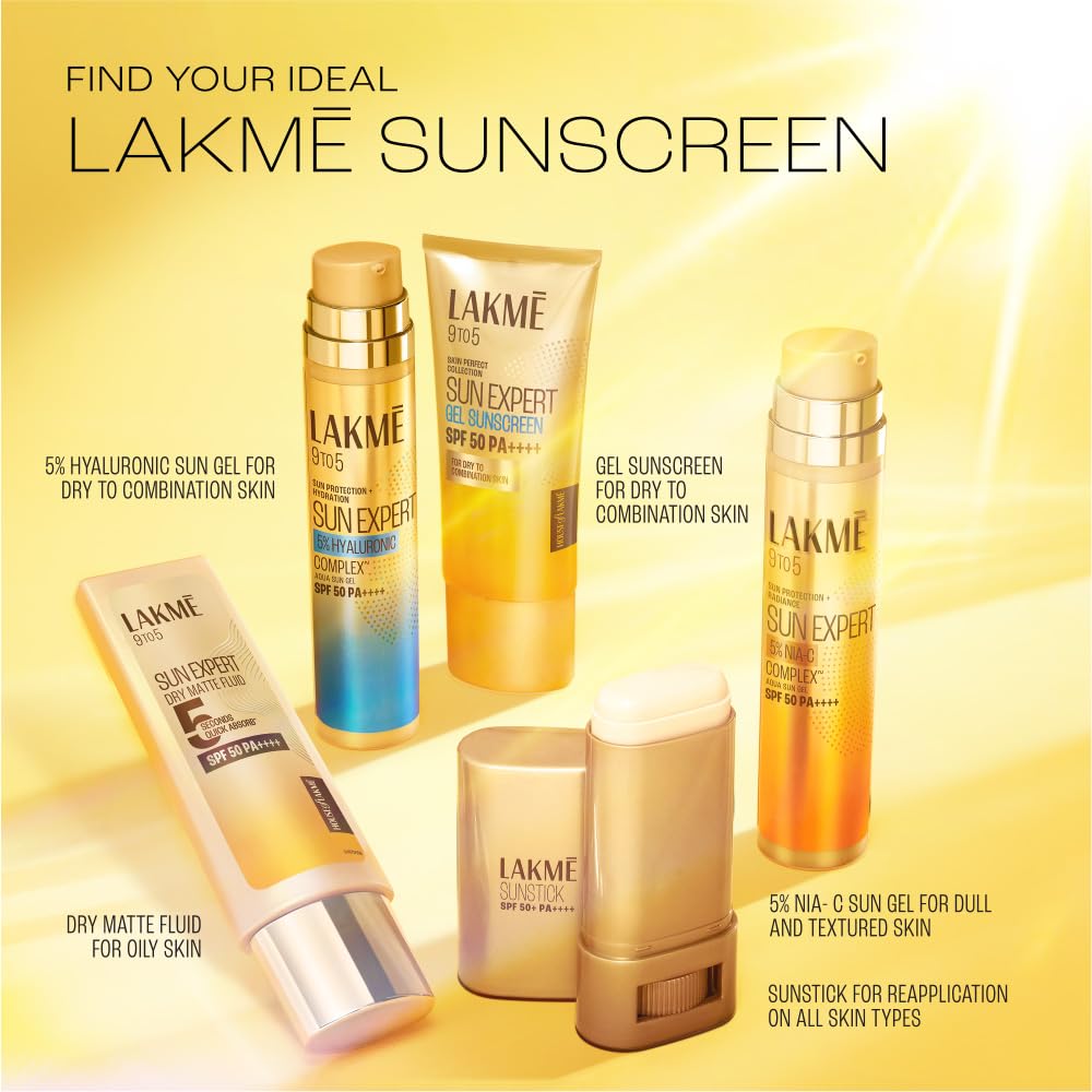 Lakme Sun Expert Tinted Sunscreen 50 SPF PA+++, Natural Tone, With Cucumber, Lightweight, Ultra Matte Finish, Blocks Upto 97% Harmful Sunrays, 100 ml