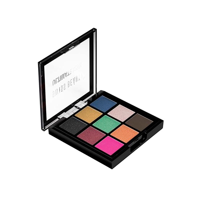 Swiss Beauty Ultimate 9 Pigmented Colors Eyeshadow Palette Long Wearing And Easily Blendable Eye Makeup Palette Matte, Shimmery And Metallic Finish -Multicolor-07