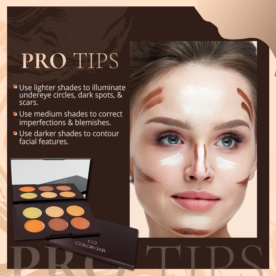 Colorbar 24Hrs Wear Concealer Palette, Light-Medium