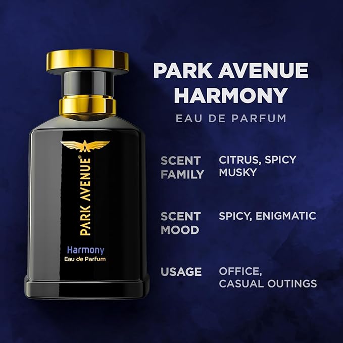 Park Avenue Harmony,Liquid Eau De Parfum Men,50Ml|Long Lasting Perfume For Men|Premium Luxury Fragrance Scent