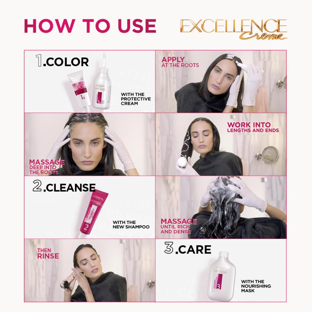 L'Oreal Paris Excellence Creme Hair Color, 3.16 Burgundy