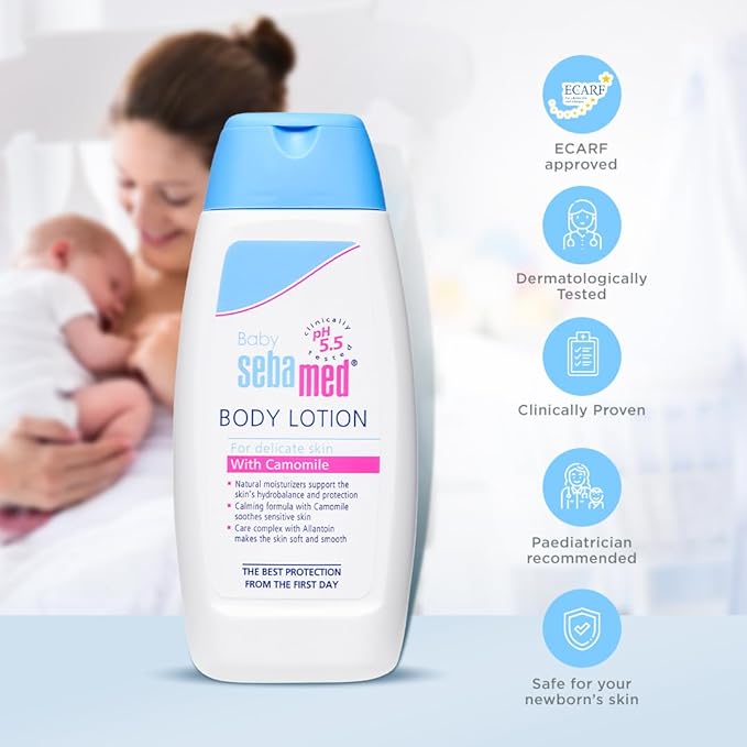 Sebamed Baby Body Lotion100 ml |pH 5.5|Long lasting moisturiser|Quickly absorbed