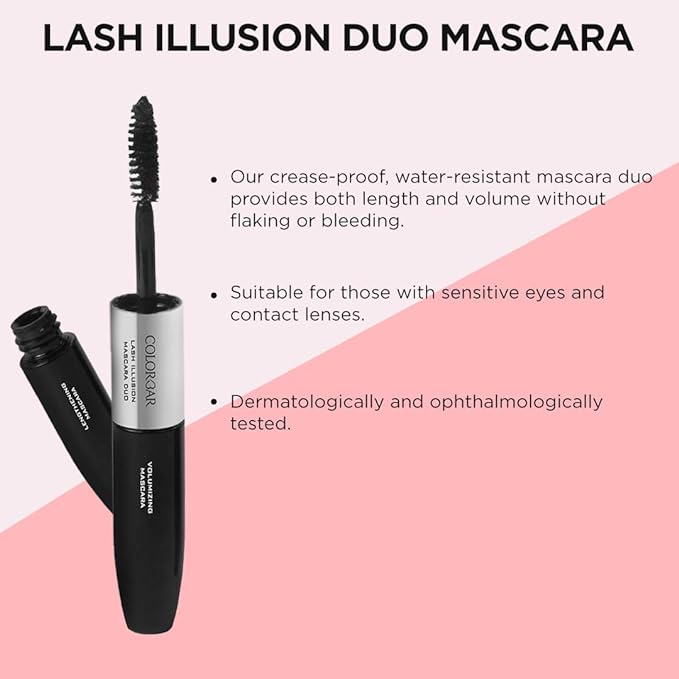 Colorbar Lash Illusion Mascara Lengthening Lash & Volumising Mascara (4ml Each)
