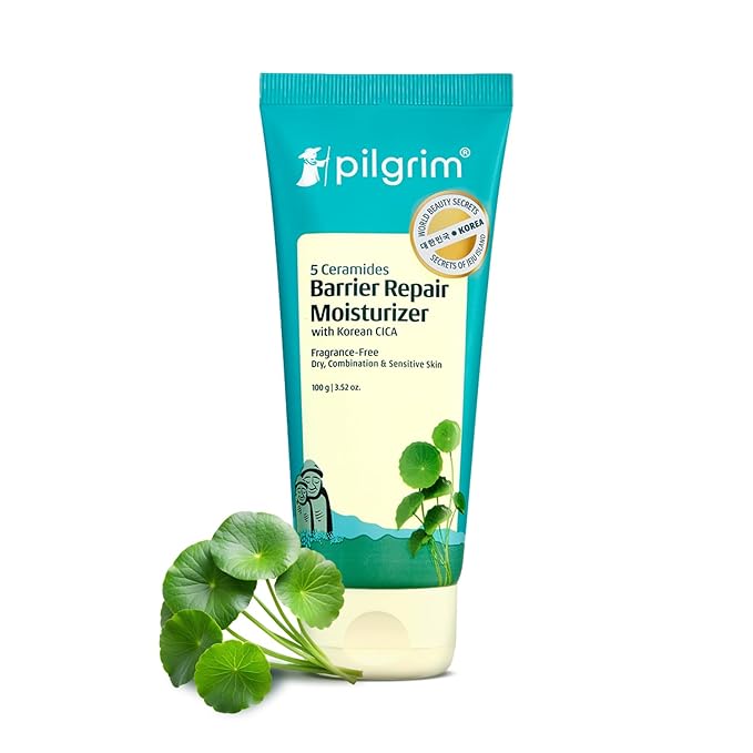 Pilgrim 5 Ceramides Moisturizer for Face 100g | Hyaluronic Acid for Intense Moisturizing & Skin Strengthening | Barrier Repair with Korean CICA