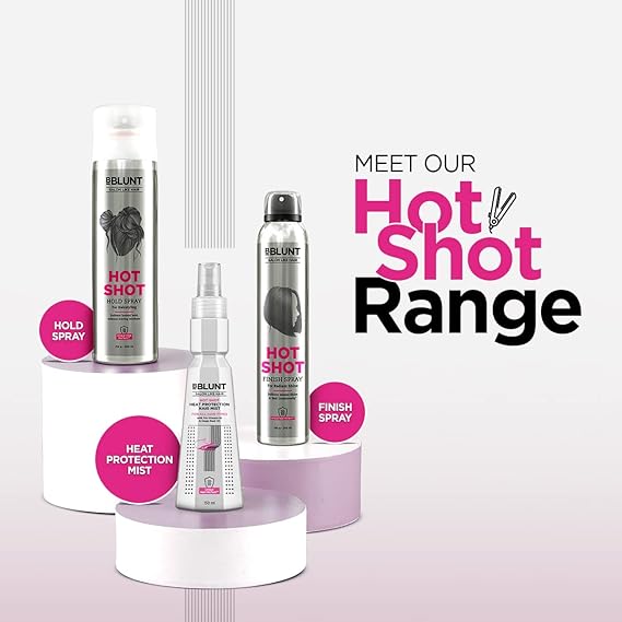BBlunt Hot Shot Heat Protection Mist | Damage Protect | with Grapeseed Oil & Provitamin B5-150 ml