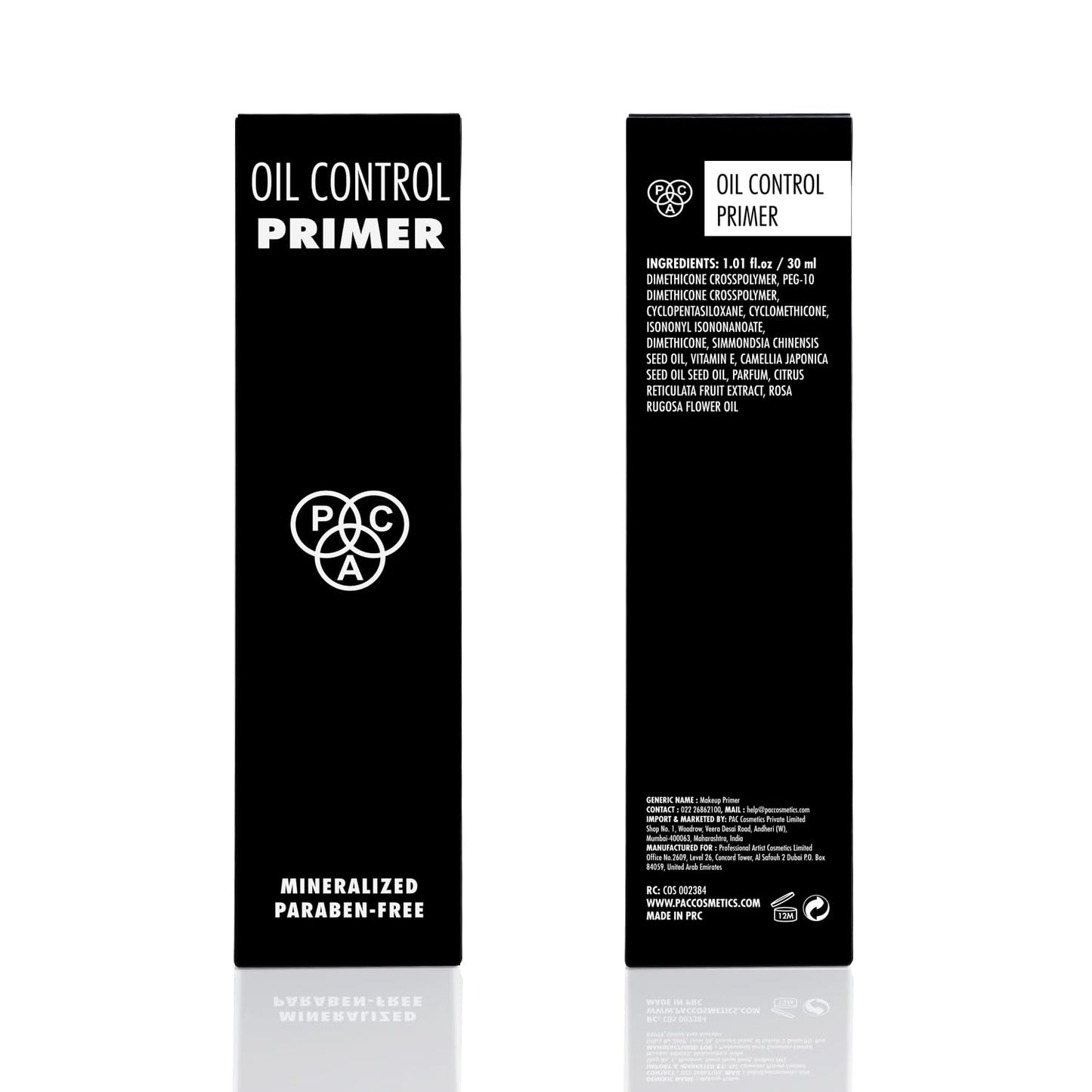 PAC Oil Control Primer | Infused with 24K Gold Leaf Extracts | Controls Oil & Shine Minimizes Pores