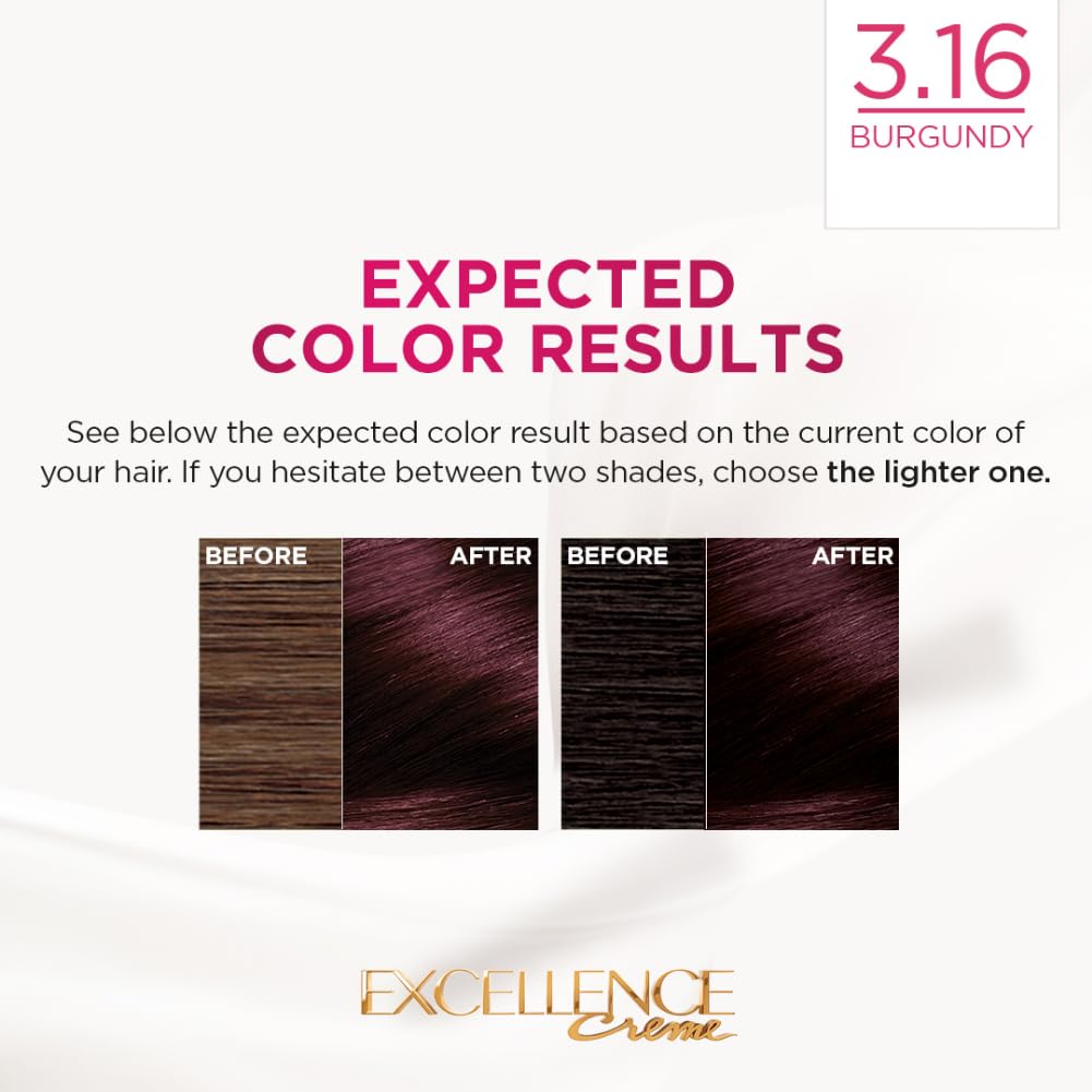L'Oreal Paris Excellence Creme Hair Color, 3.16 Burgundy
