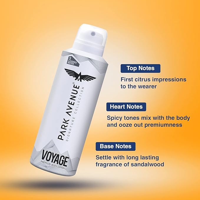 Park Avenue Voyage Signature Collection | Deodorant For Men | Fresh Long-Lasting Aroma | 150Ml - Spray