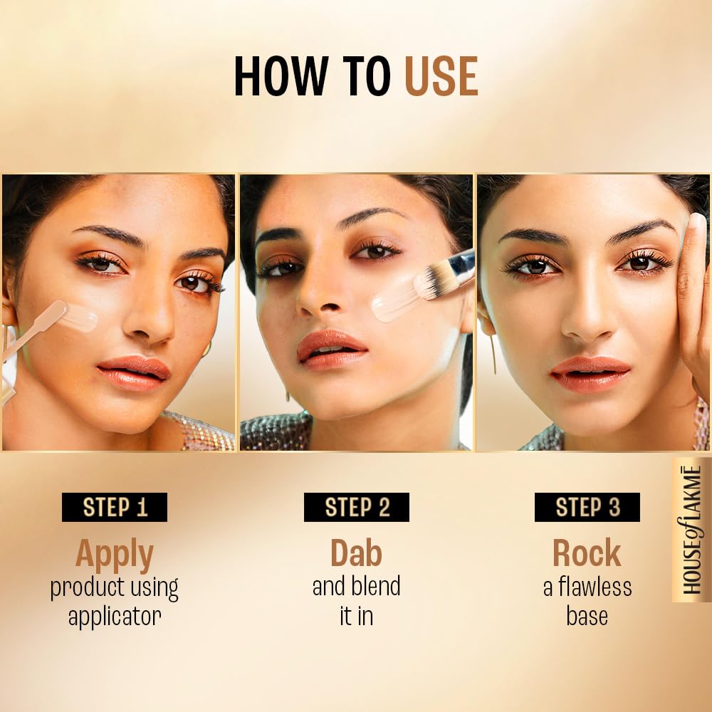 Lakme 9 to 5 Primer + Matte Perfect Cover Liquid Foundation, W240 Warm Beige, Natural Matte Finish