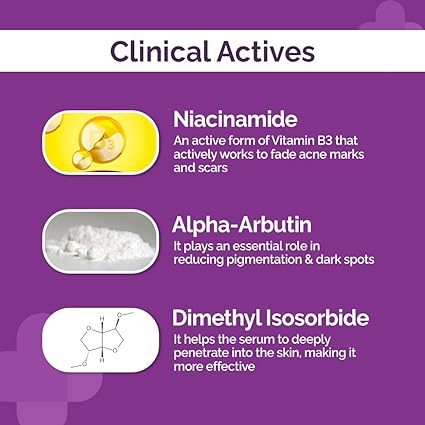 The Derma Co 5% Niacinamide Daily Face Serum with Alpha Arbutin & Multivitamin for Clear & Spotless Skin - 30ml